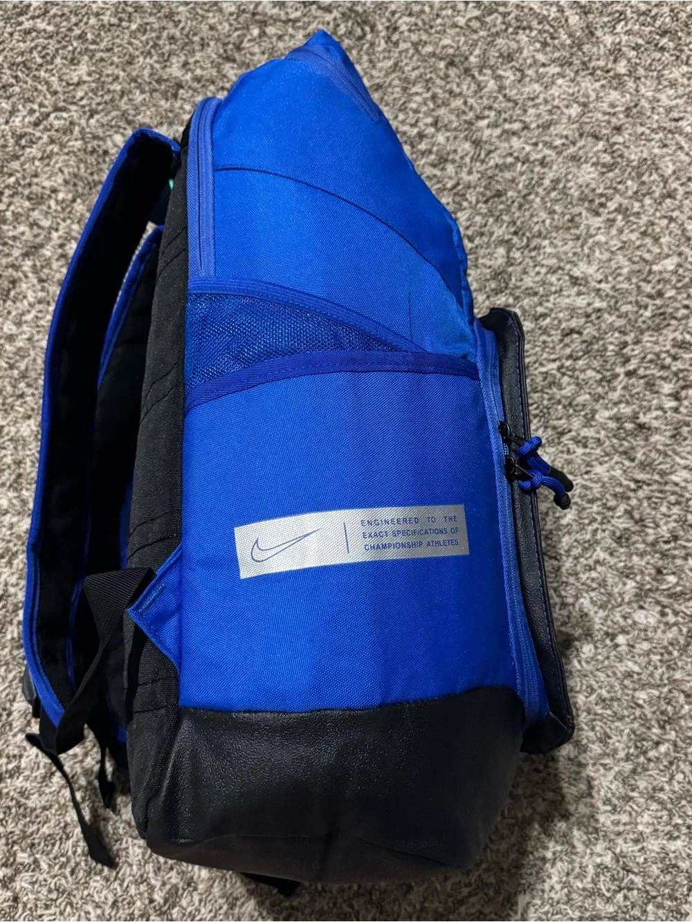 Nike Elite Backpack Royal Blue Black Basketball Sports Laptop School Bag